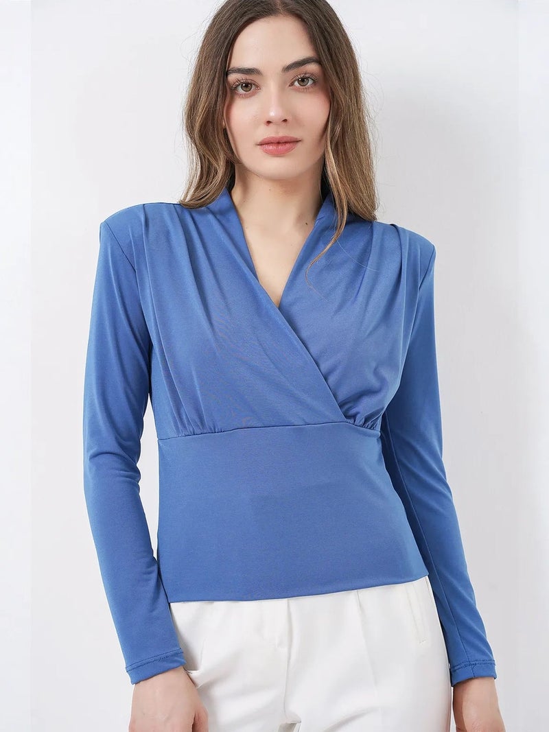 BIG DART BDART V-Neck Drape Blouse - Image 1